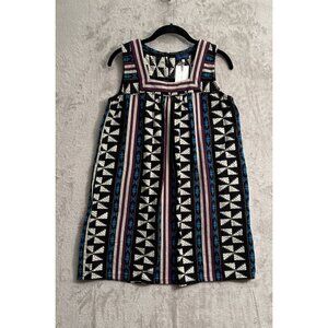 Kia Moore Embroidered Windmill Mini Shift Dress Size S